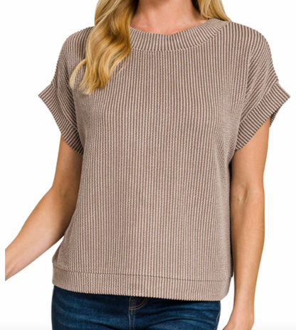 Ribbed Cap Sleeve