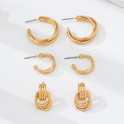 Set of 3 Hoop Earrings