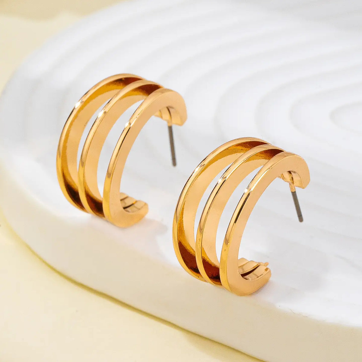 Triple Band Hoop Earrings