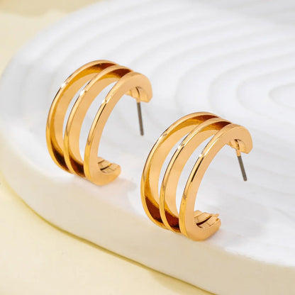Triple Band Hoop Earrings