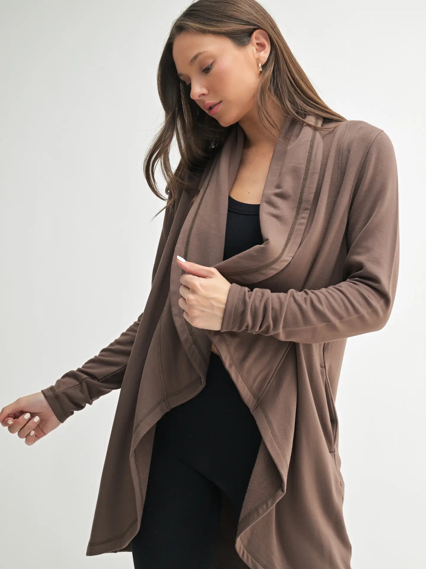 Fleece Lined Flowy Cardigan