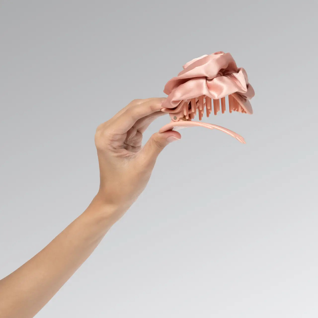 Kitsch - Satin Rosette Flat Clip Terracotta