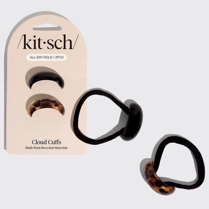 Kitsch - Black & Tort Cloud Cuffs - Small