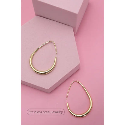 18K Stainless Steel Waterproof Tarnish Free Hoops