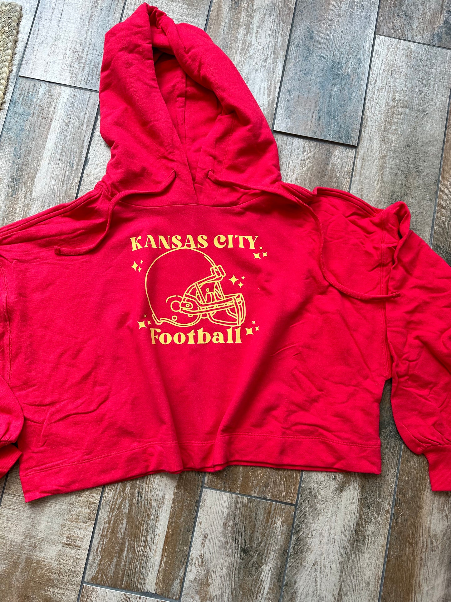Kansas City Football Cropped Hoodie