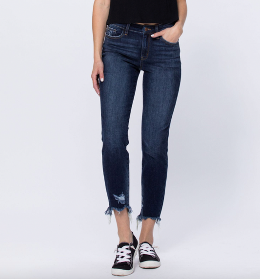 Judy Blue Mid-Rise Destroyed Slim Fit