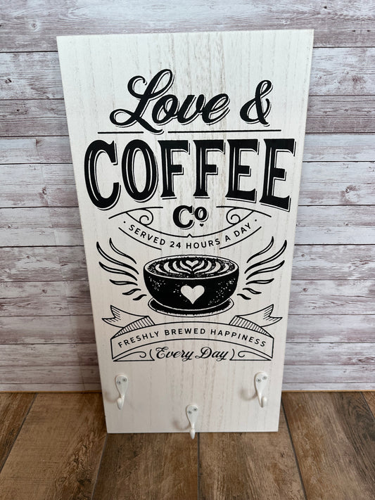 Love & Coffee 3 Cup Hanger